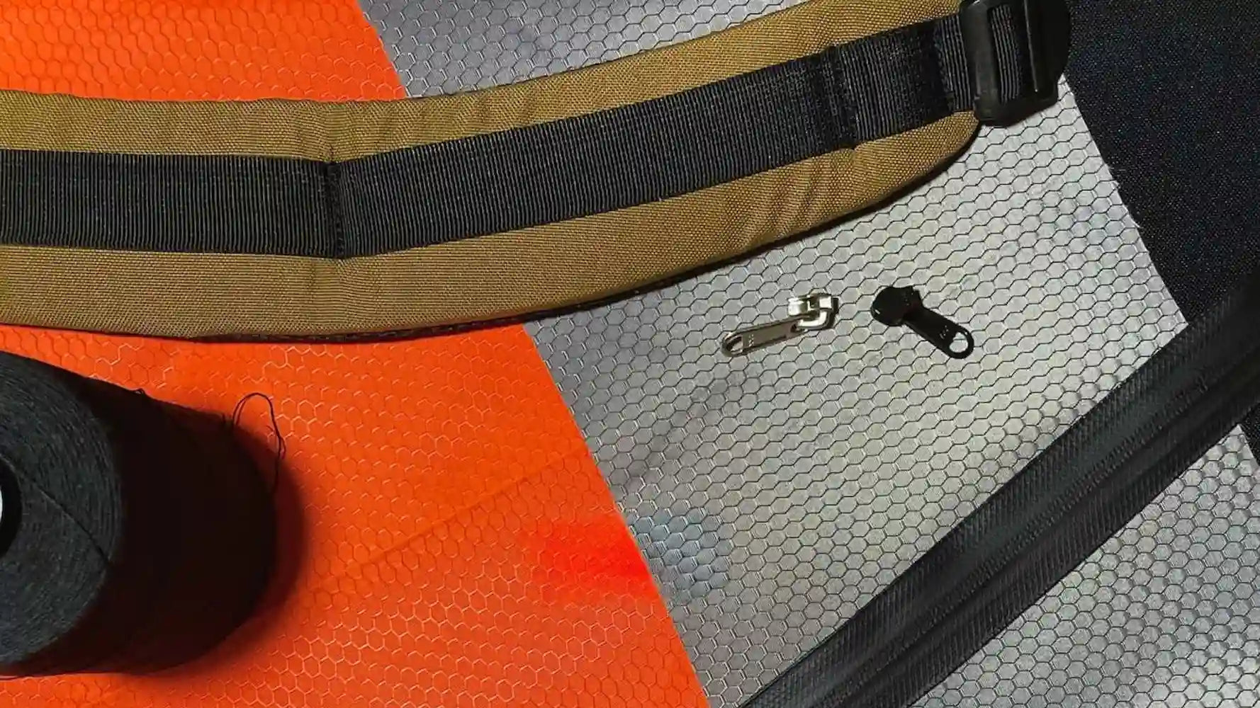 Premium water-resistant fabric and materials used in Frost & Frost Co. bags